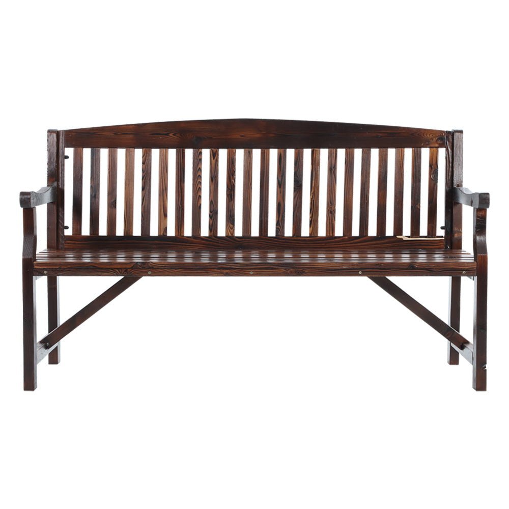 Outdoor Wooden Garden Bench - 3 Seater