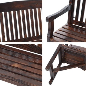 Outdoor Wooden Garden Bench - 3 Seater