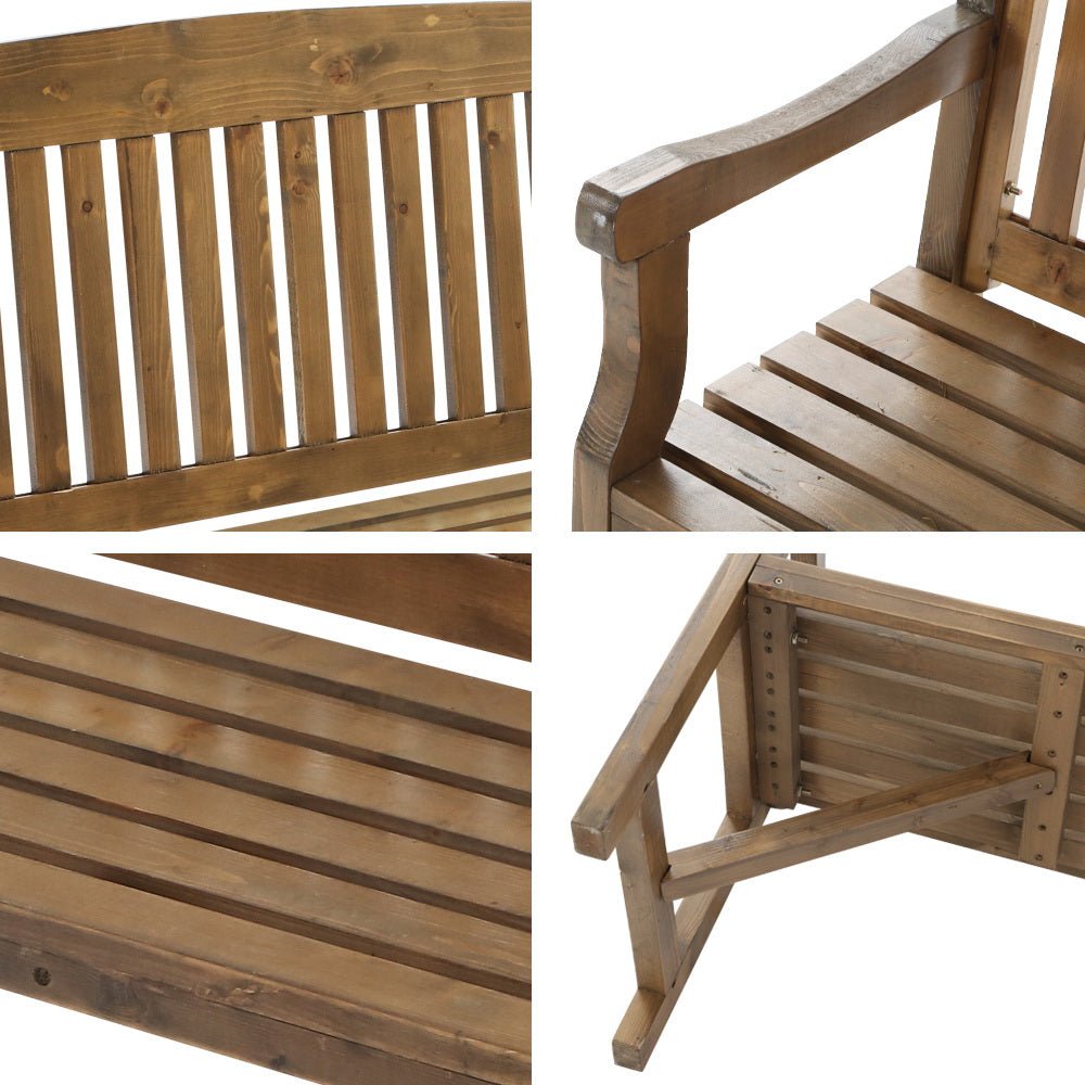 Wooden Garden Bench / Chair - 3 Seater