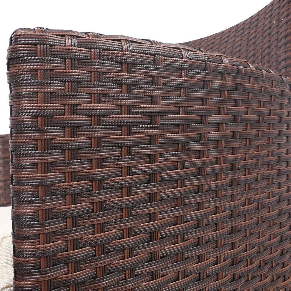 3 Piece Outdoor Brown Table And Chair Set