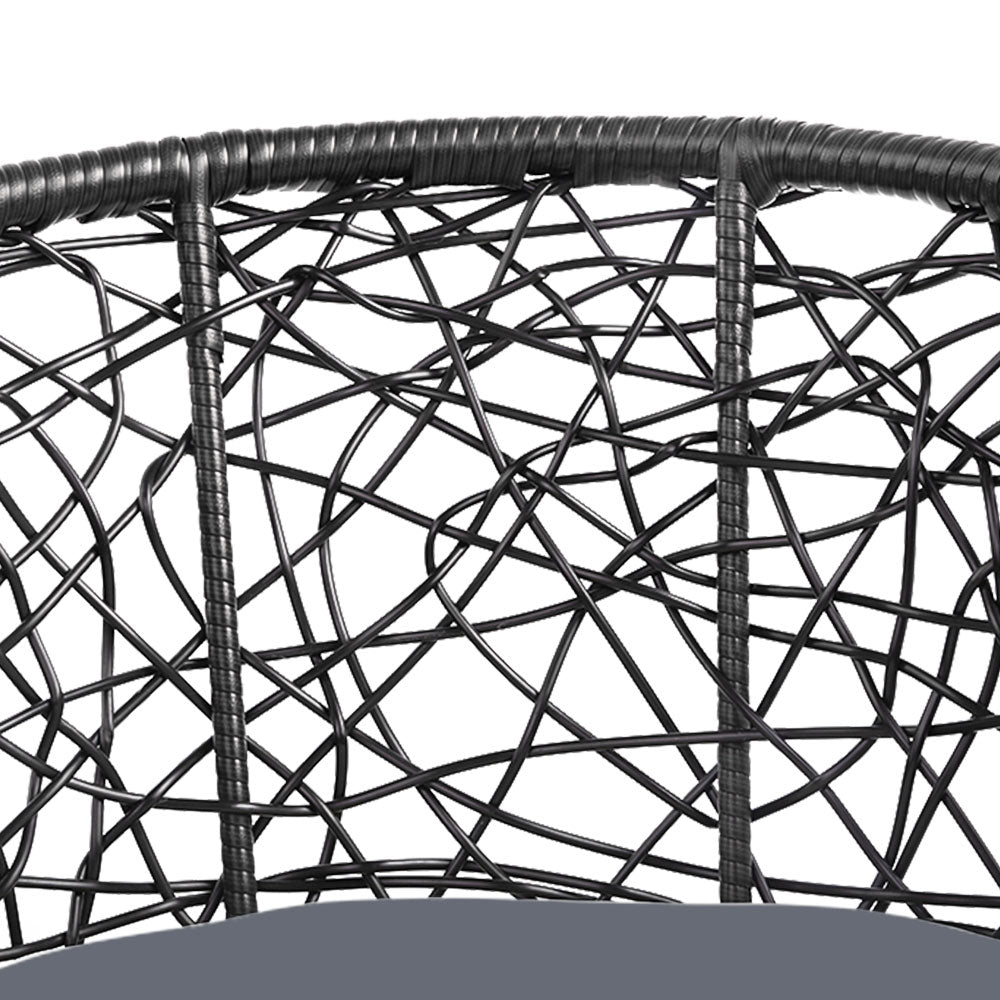 Black Outdoor Patio Chair And Table Set