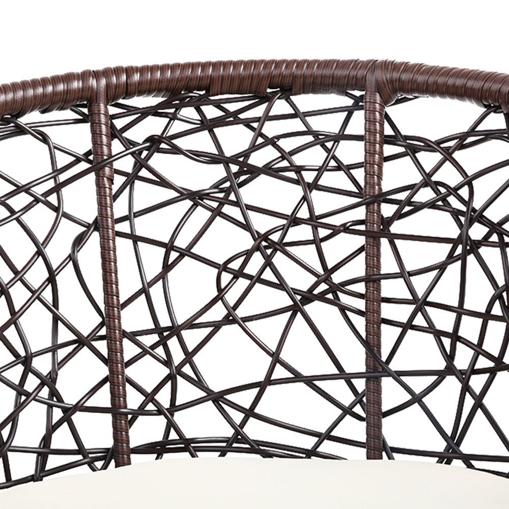 Outdoor Brown Patio Chair and Table Set