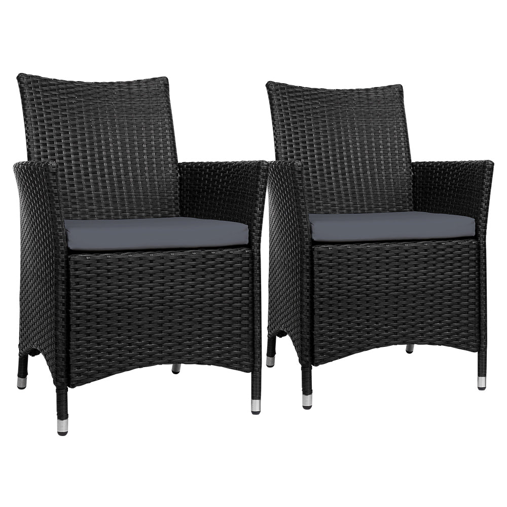 Outdoor Bistro Chairs Set With Cushions