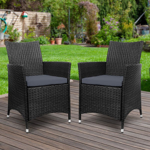 Outdoor Bistro Chairs Set With Cushions
