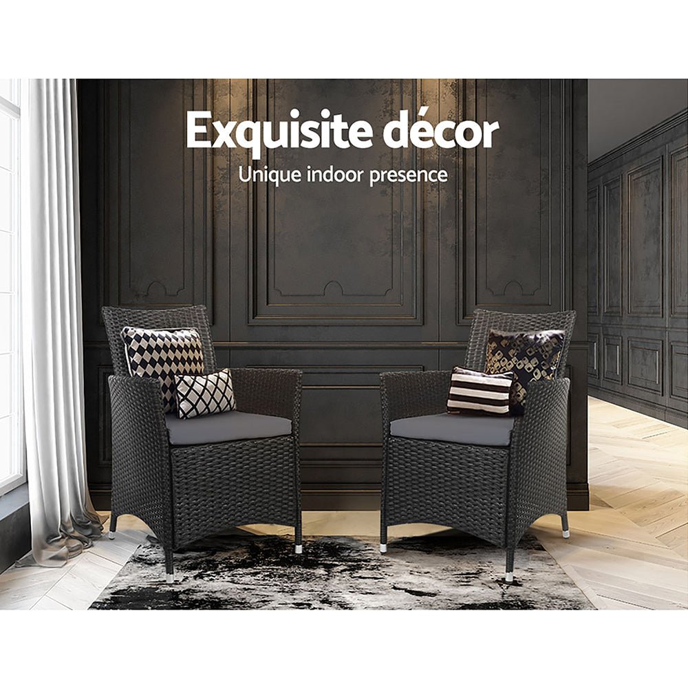 Outdoor Bistro Chairs Set With Cushions