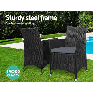 Outdoor Bistro Chairs Set With Cushions