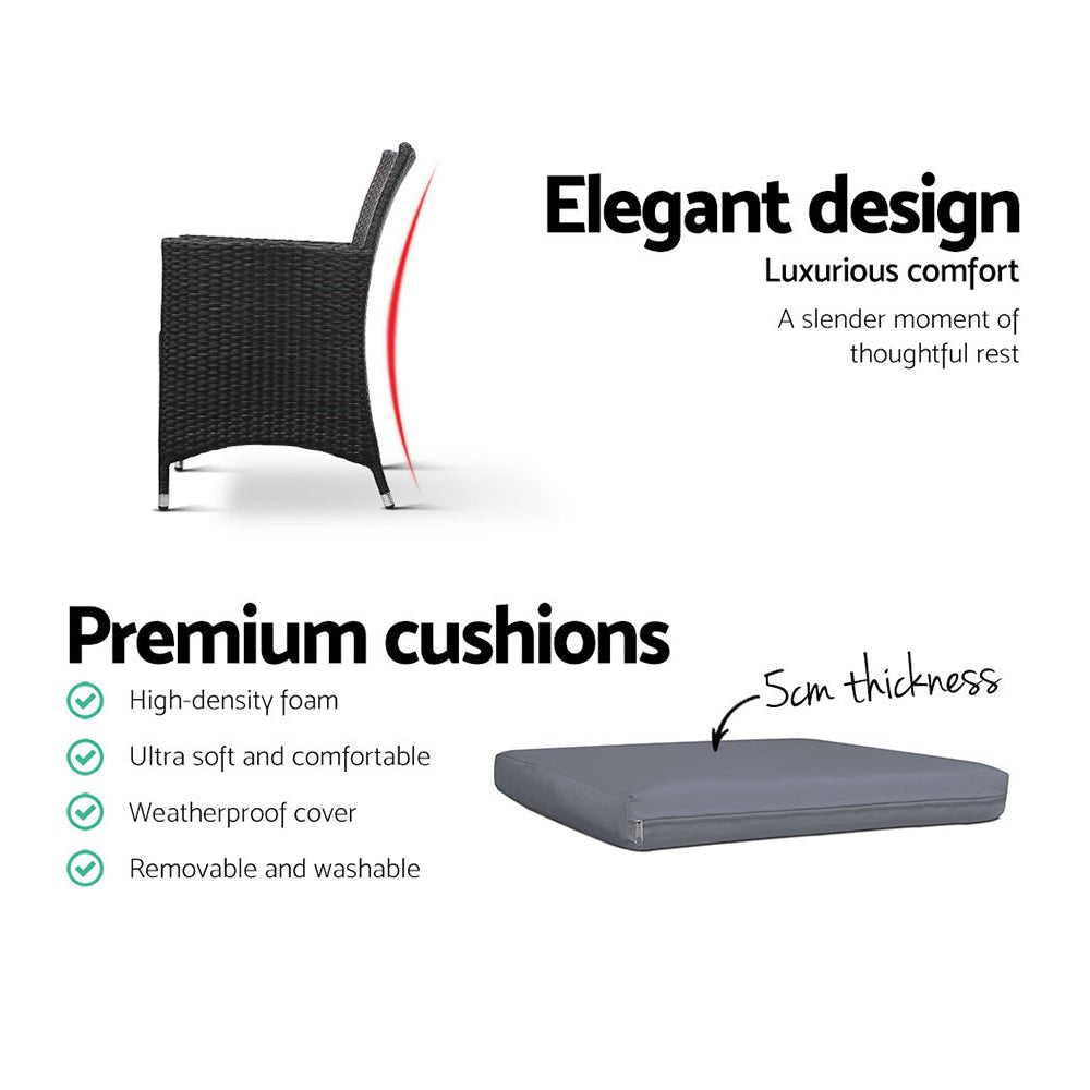 Patio Chair And Table Set - 2PCS