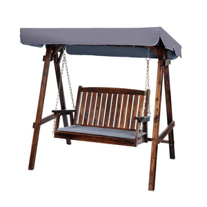 Large Wooden 2 Peace Swing Chair - Outdoors / Patio