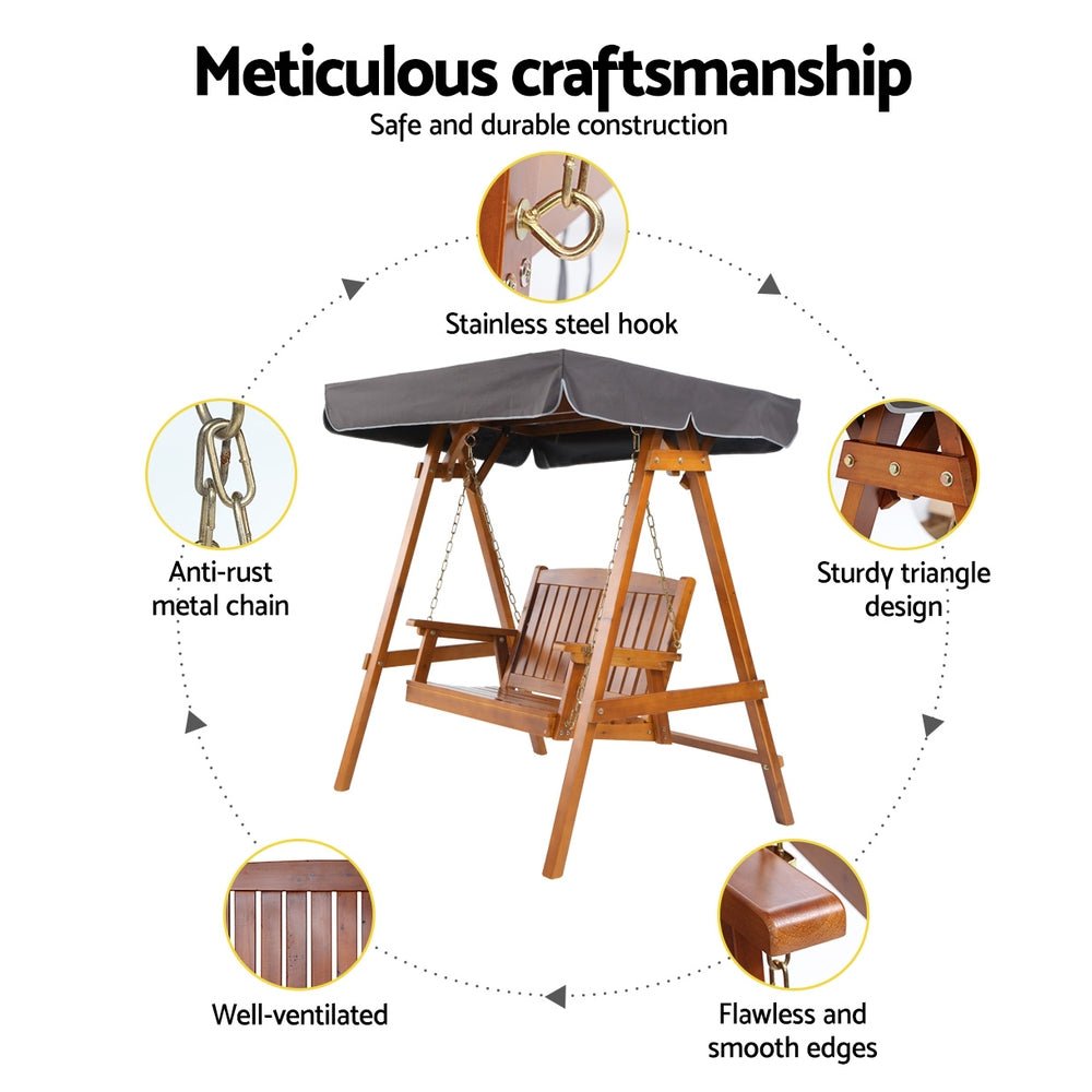 2 Seater Garden Bench Swing