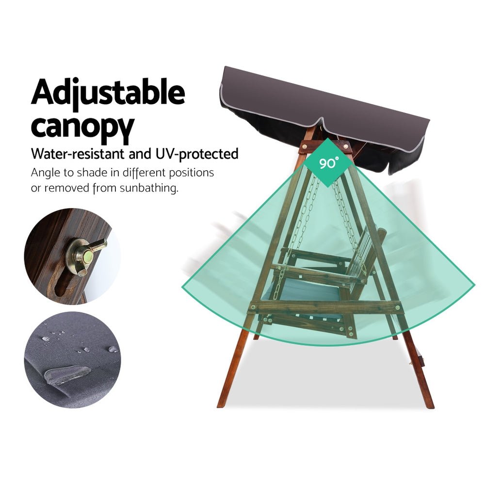 Wooden Swing Chair - 3 Seater