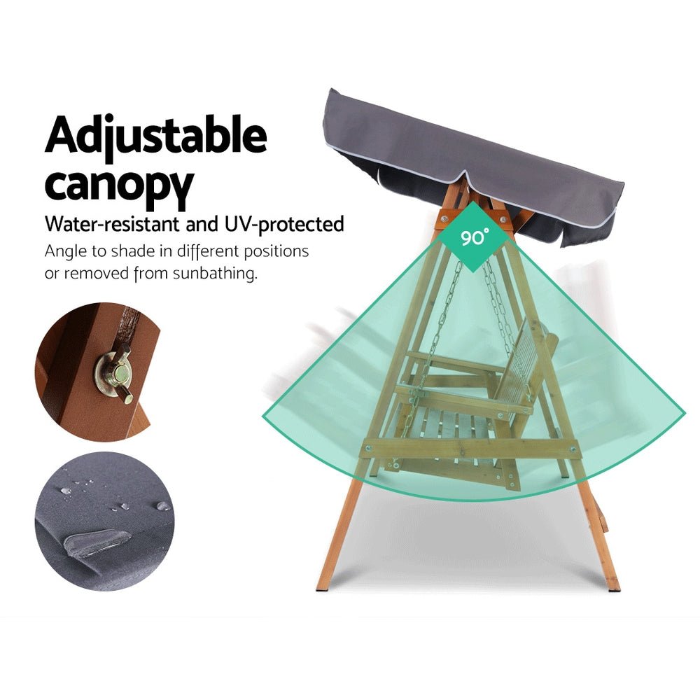 Wooden Swing Chair For Outdoors / Patio