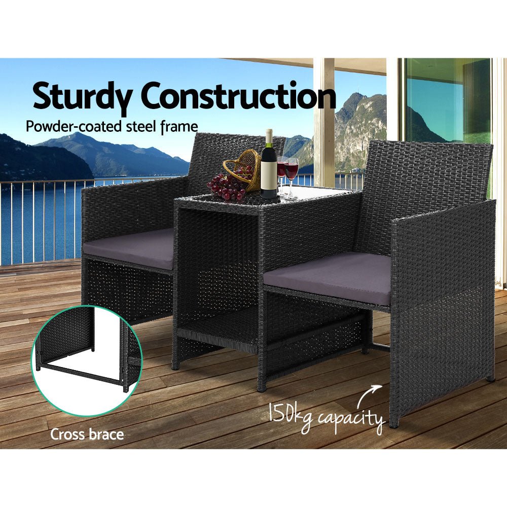 Outdoor Loveseat Patio Chair Set
