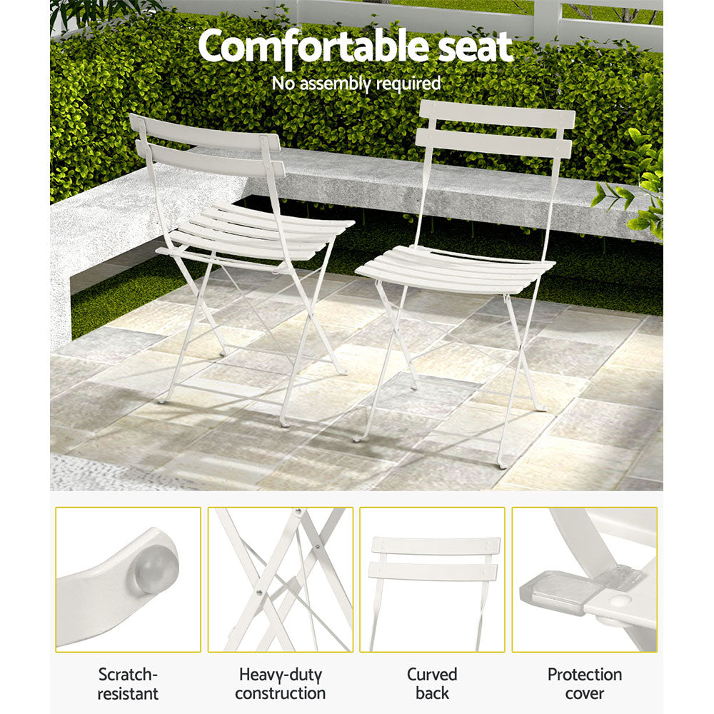 Gardeon Outdoor Setting Bistro Set | Folding Table and Chairs for Patio