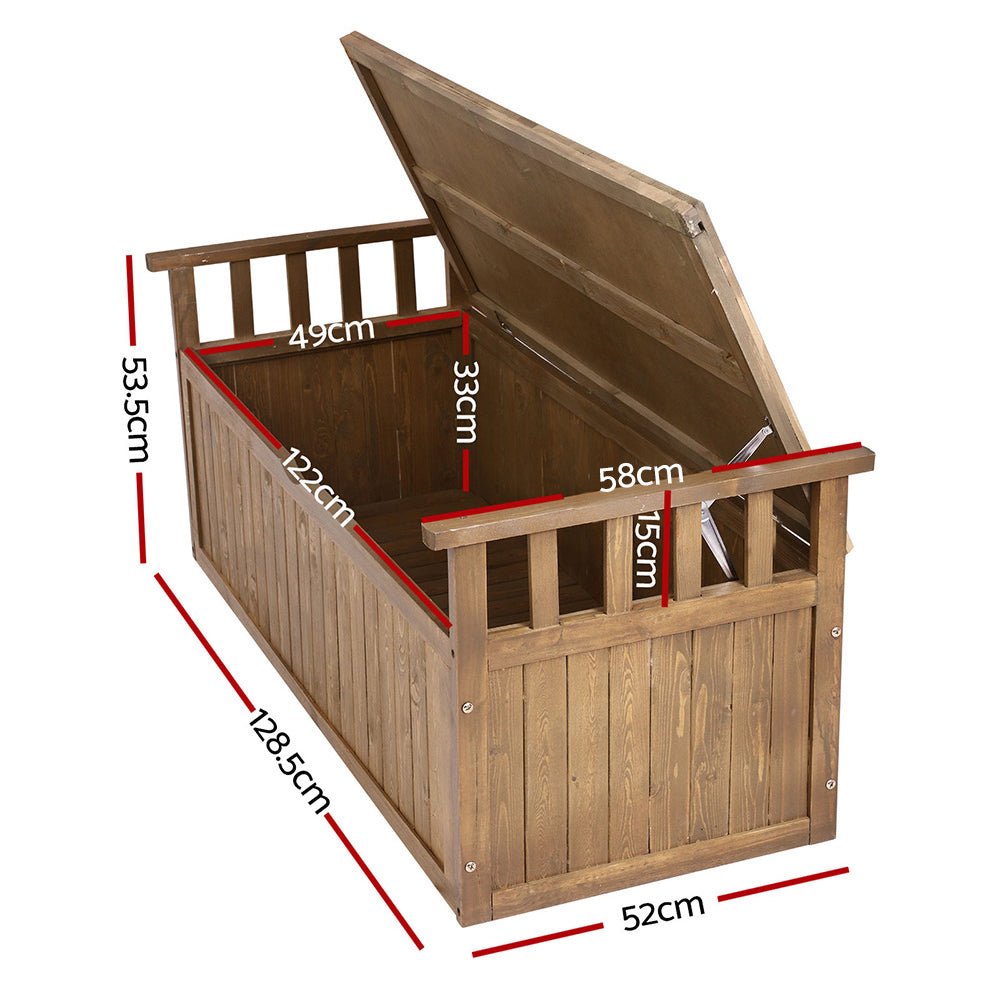 1.28m Garden Storage Box / Bench