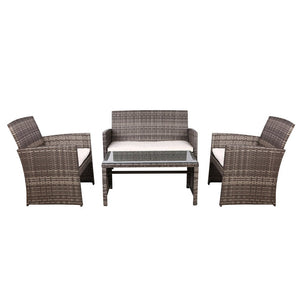 Outdoor Family Lounge Dining Setting - Mixed Grey