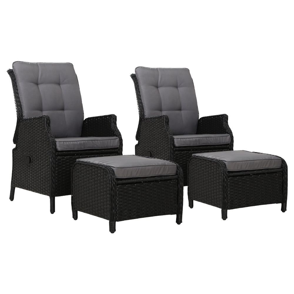 Resort Styled Recliner Chairs - Set of 2