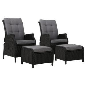 Resort Styled Recliner Chairs - Set of 2