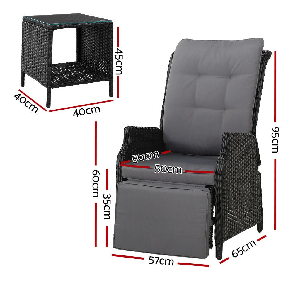 Recliner Chairs / Sun lounge Sofa - 2PCS