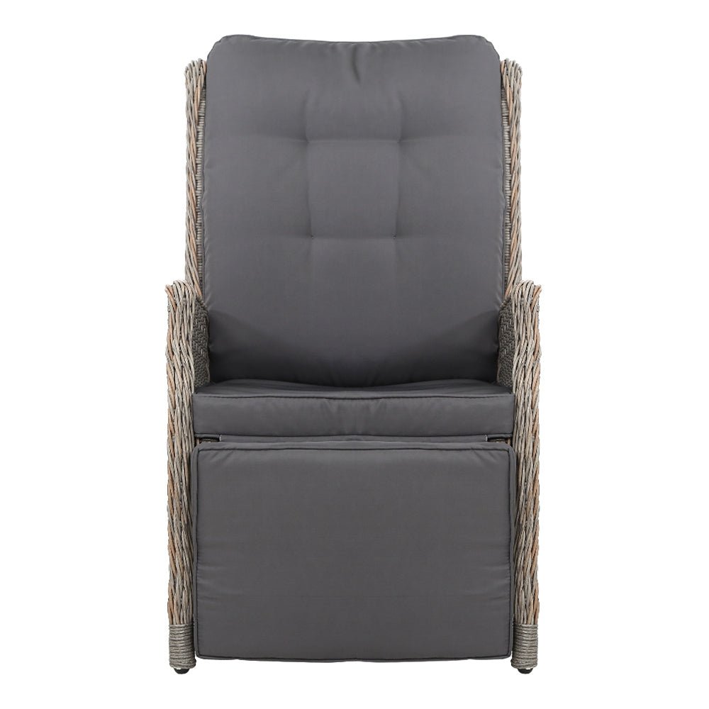 2 Grey Recliner Chairs / Sun Lounges