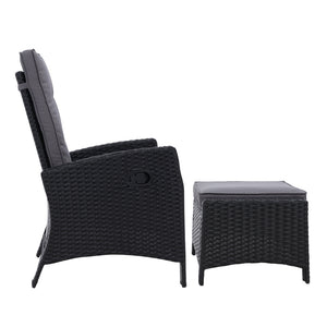 Resort Recliner Chair With Wicker Cushions