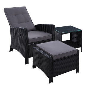 Outdoor Recliner Chair With Table