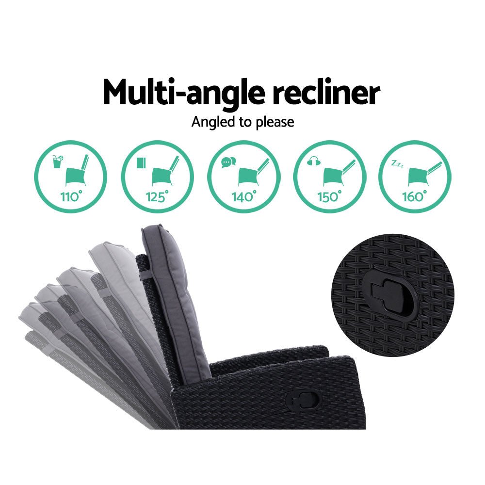 Outdoor Recliner Chair With Table