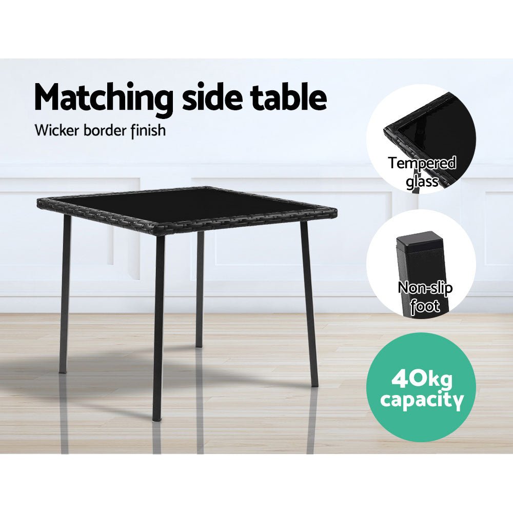 3 Piece Outdoor Rocking Chair Set