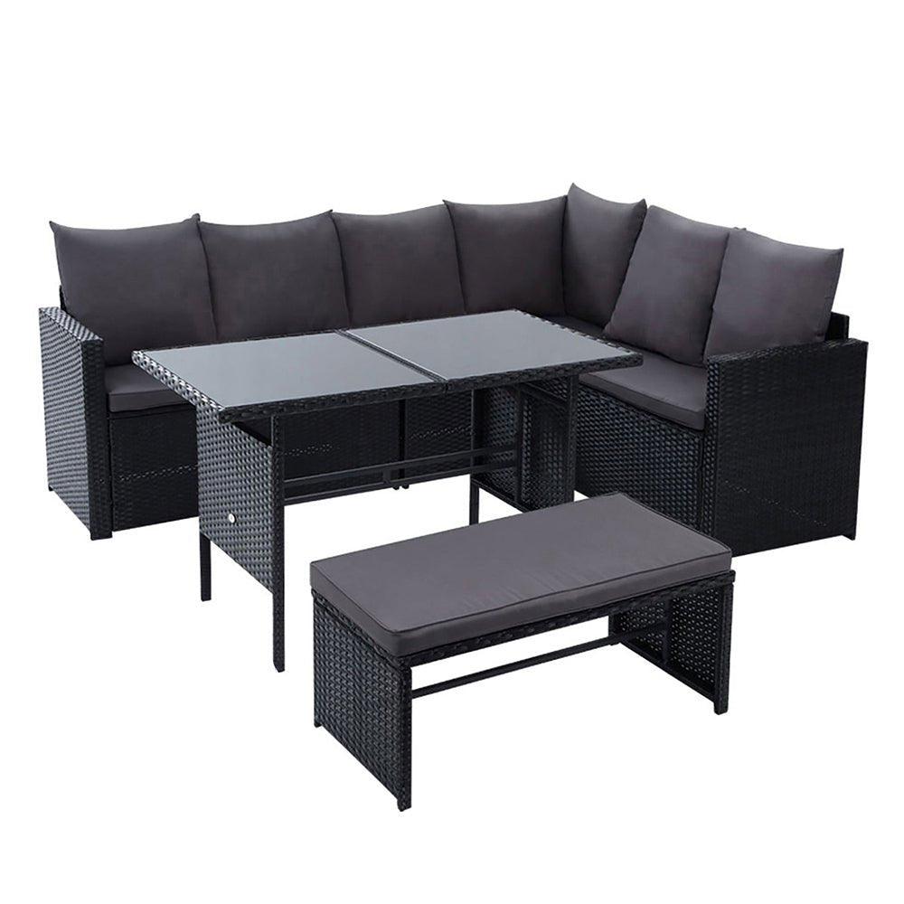 Outdoor Dining Setting With Sofa Set - 8 Seater
