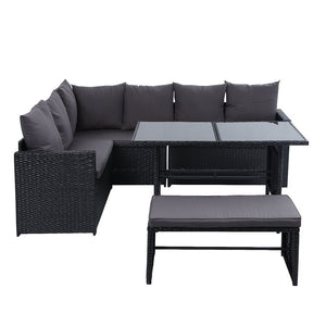 Outdoor Dining Setting With Sofa Set - 8 Seater