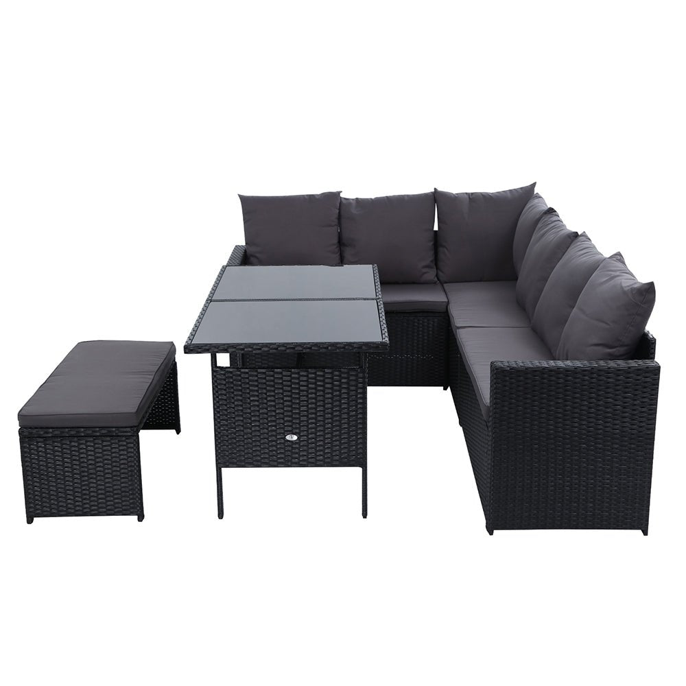 Outdoor Dining Setting With Sofa Set - 8 Seater