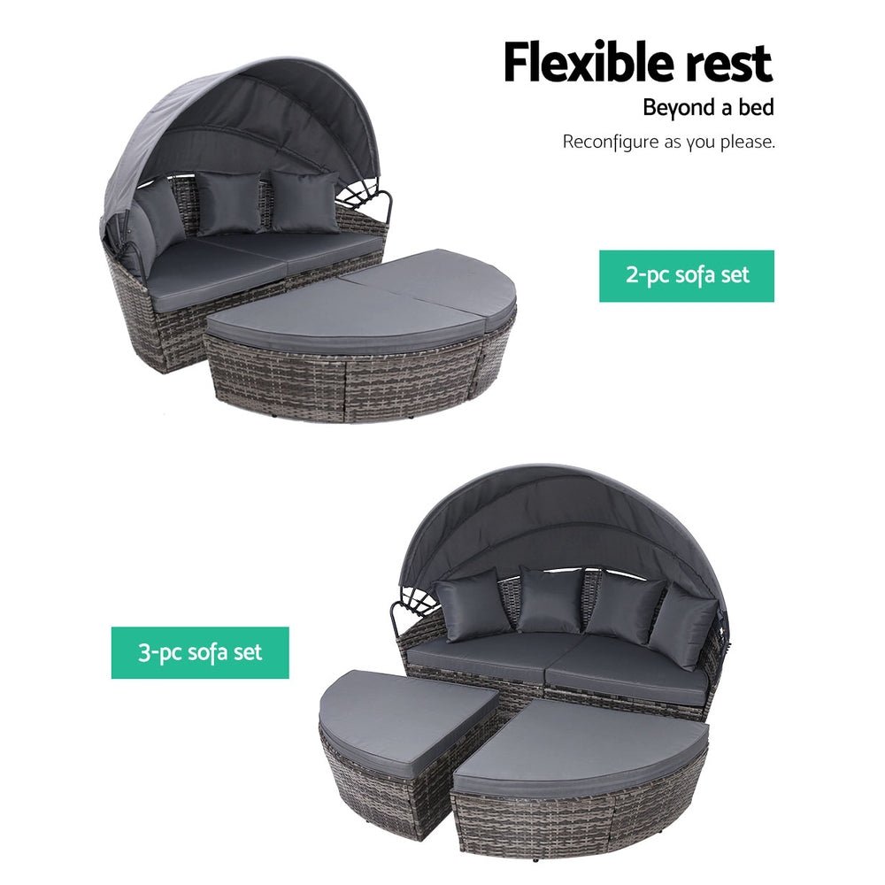 Round Day Bed / Lounge For Patio