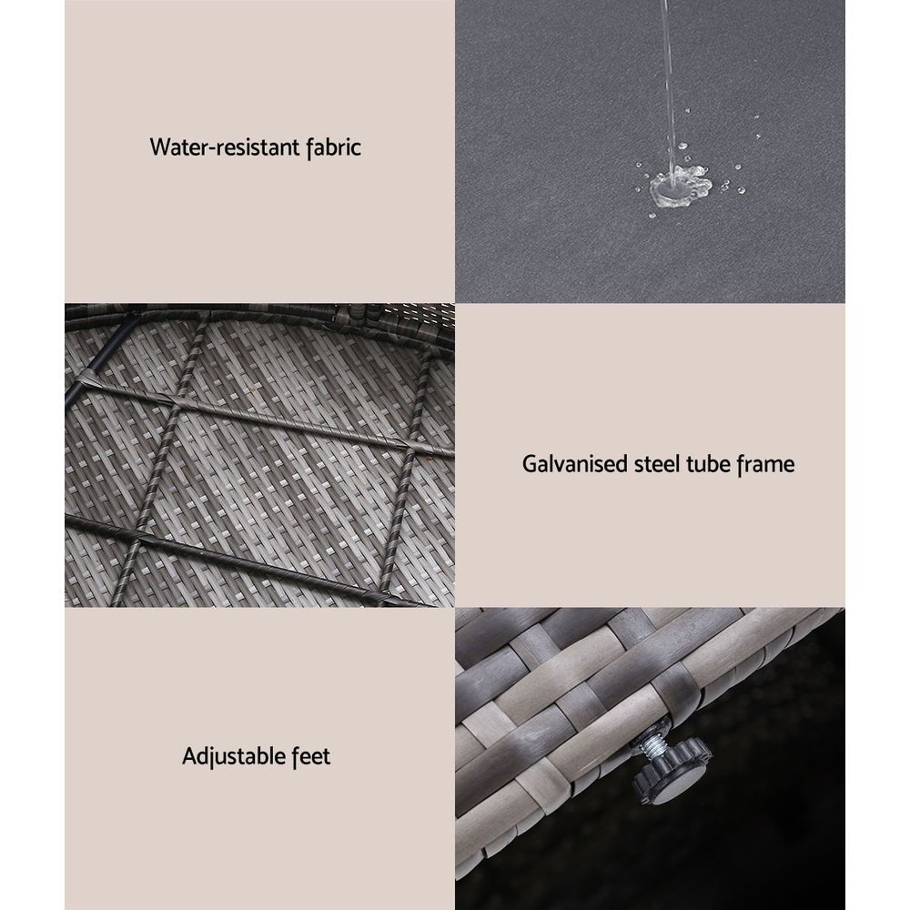 Outdoor Sofa Lounge / Day Bed With Shelter Roof