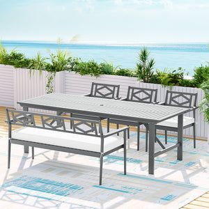 Gardeon 5pcs Outdoor Furniture Dining Set Chair Table | Patio Acacia Wood 6 Seater