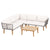 Gardeon 4pcs Outdoor Sofa Set Modular Aluminum Lounge | Wooden 5 Seater Patio Furniture