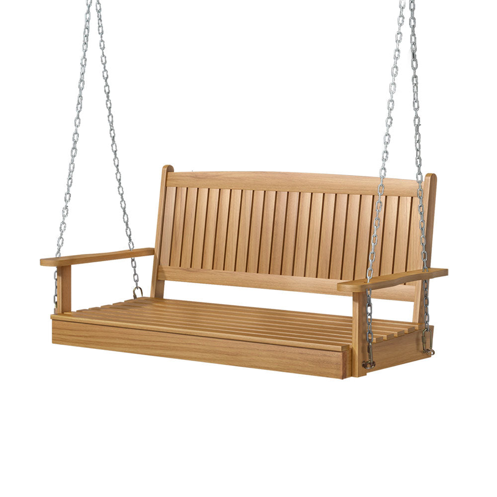 Gardeon Porch Swing Chair | 2 Seat Teak Wooden Bench
