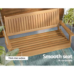 Gardeon Porch Swing Chair | 2 Seat Teak Wooden Bench