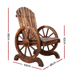 Wooden Wagon Chair For Patio