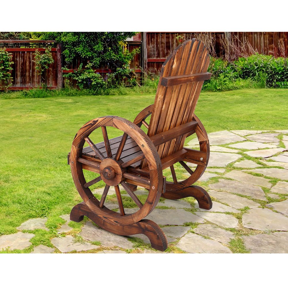 Wooden Wagon Chair For Patio