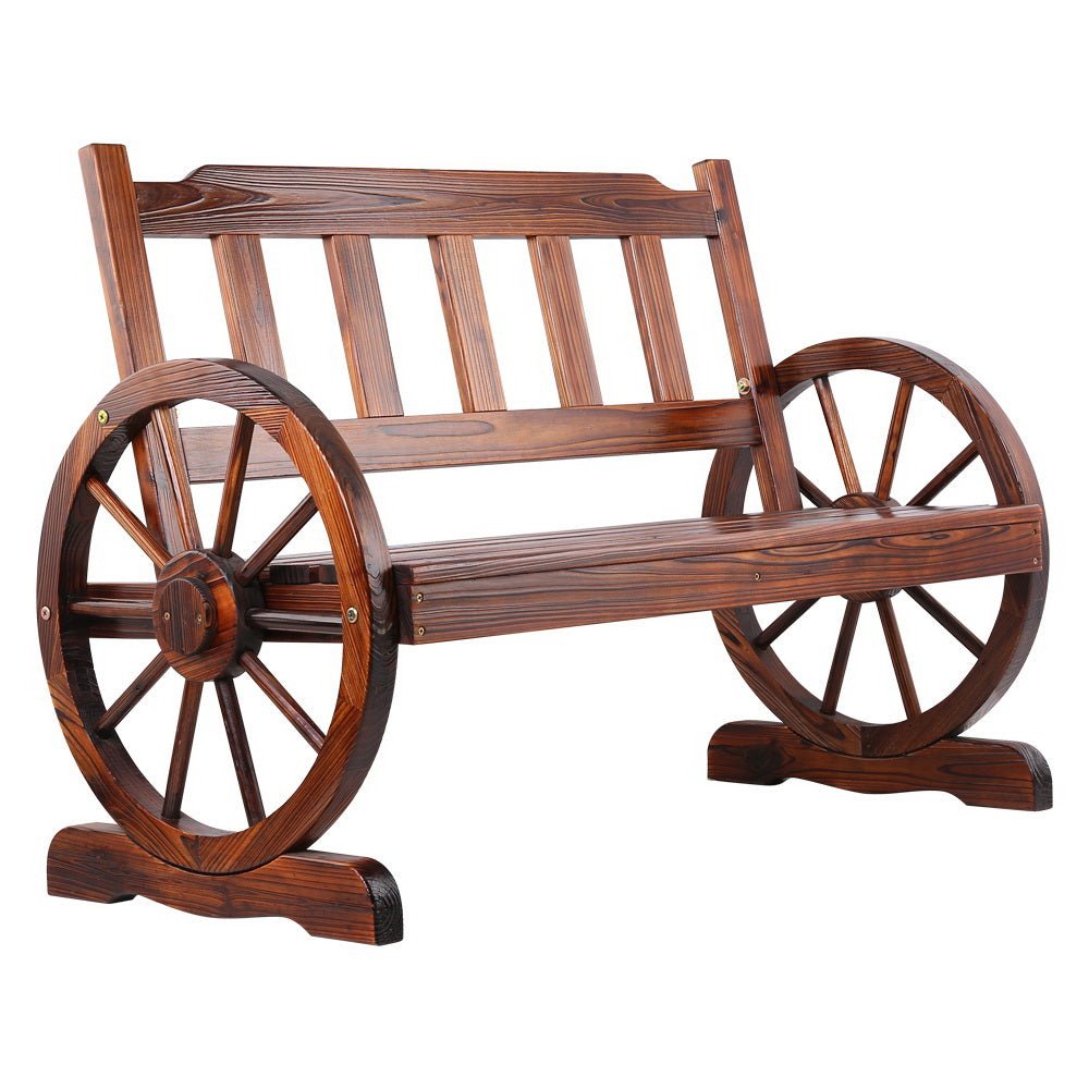 Wooden Wagon Outdoor Bench