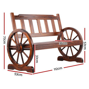 Wooden Wagon Outdoor Bench