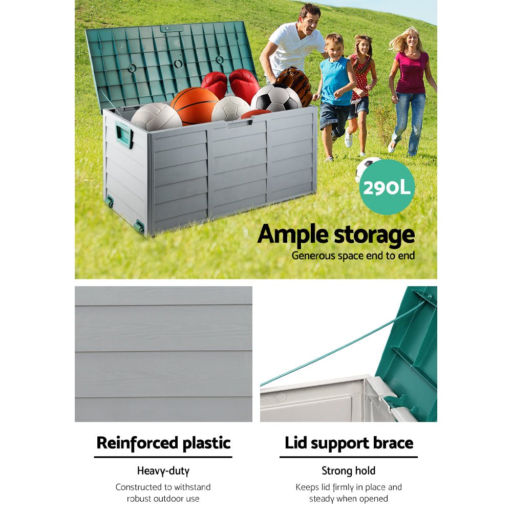 290L Green Outdoor Storage Box