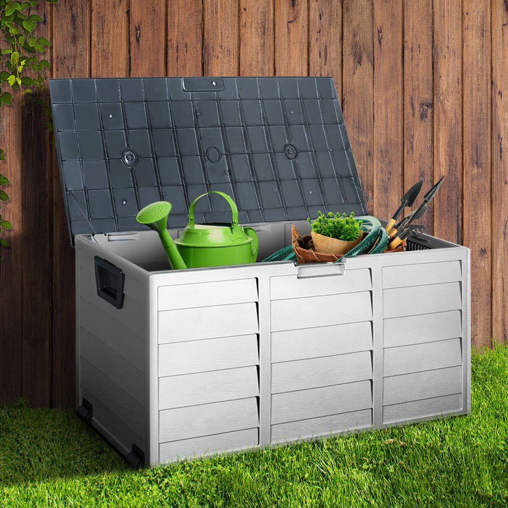 290L Grey Outdoor Storage Box