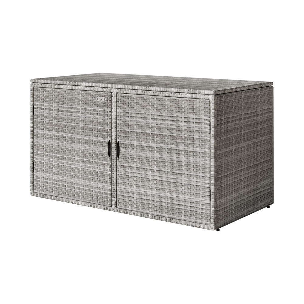 Wicker Outdoor Storage Cabinet Box with Shelf