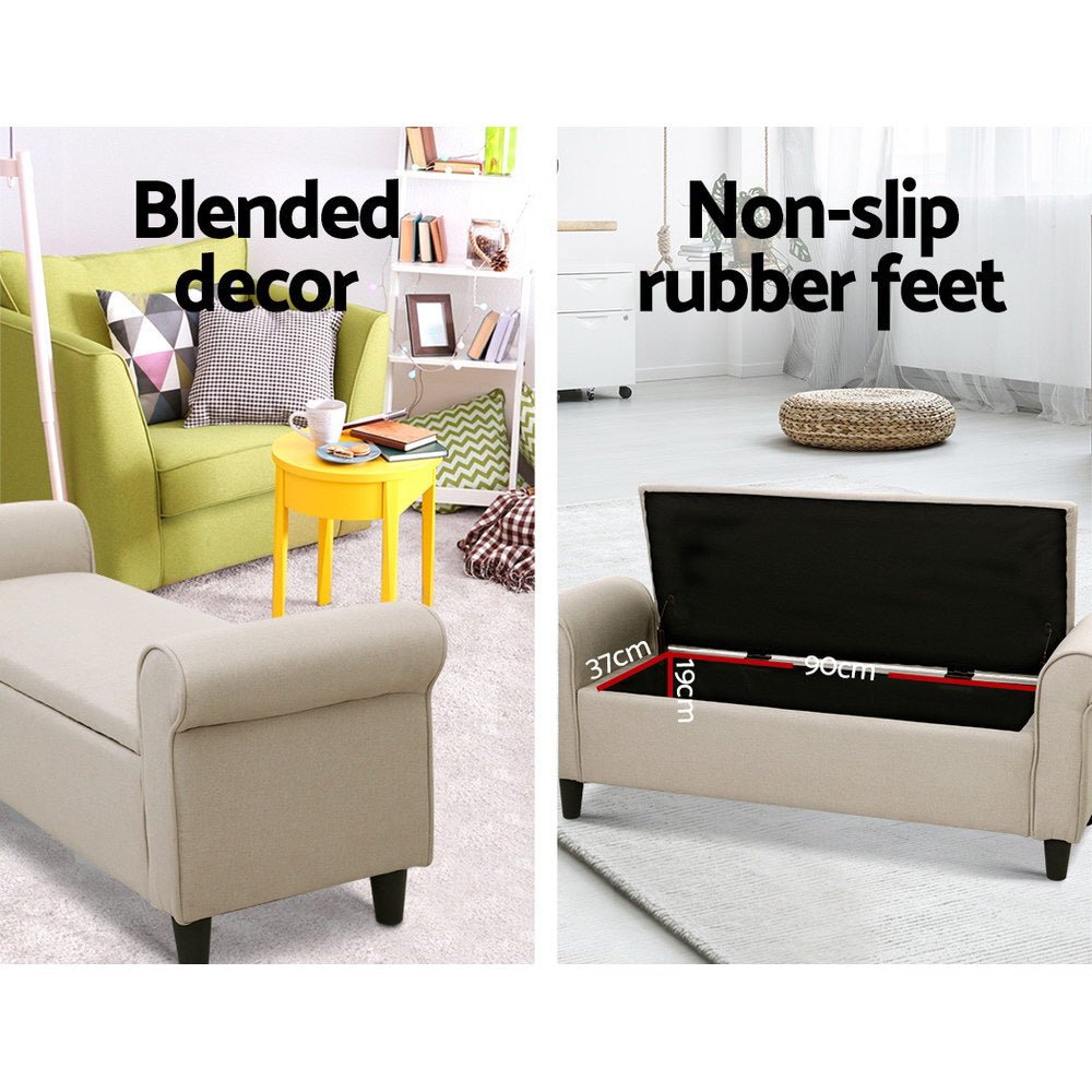 Storage Ottoman - Blanket / Linen Box