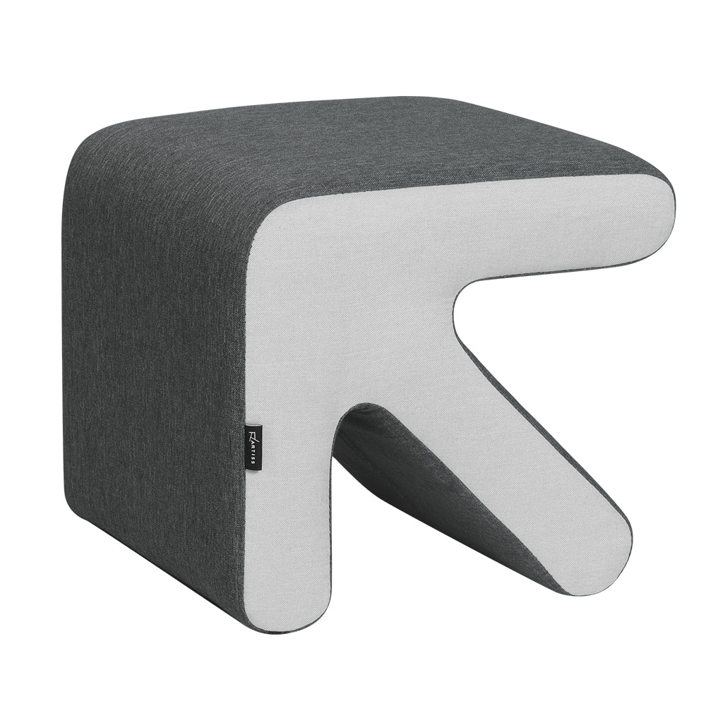 Artiss Grey Fabric Ottoman Footstool