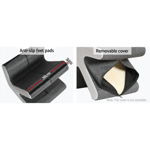 Artiss Grey Fabric Ottoman Footstool