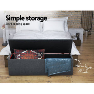Grey Storage Ottoman / Indoor Storage Box