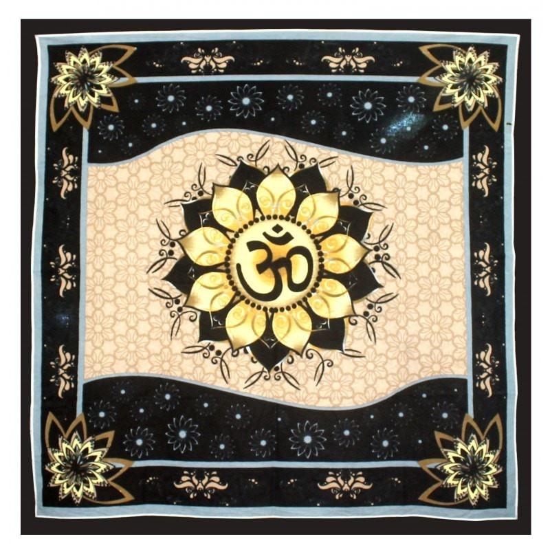Om in Lotus Altar Cloth