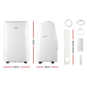 Devanti 12000BTU Portable Air Conditioner | Cooling, Mobile Fan Cooler, Remote, 3300W