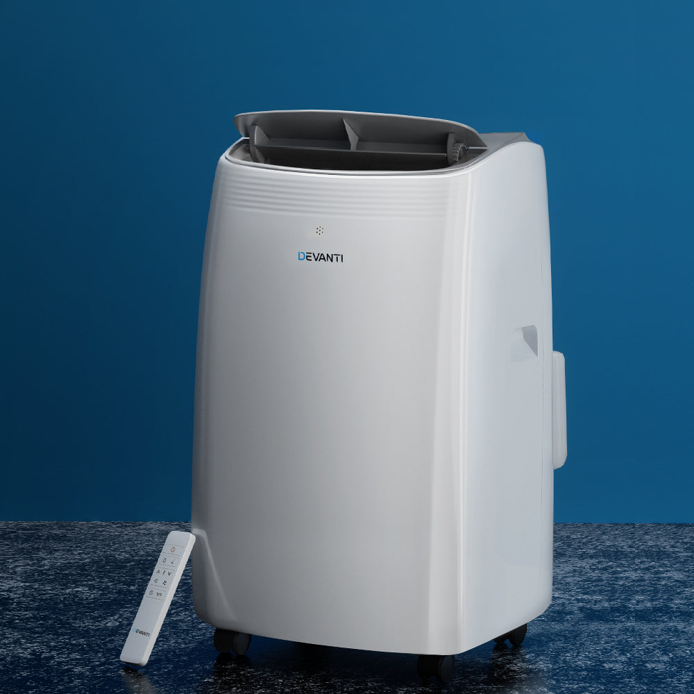 Devanti 12000BTU Portable Air Conditioner | Cooling, Mobile Fan Cooler, Remote, 3300W